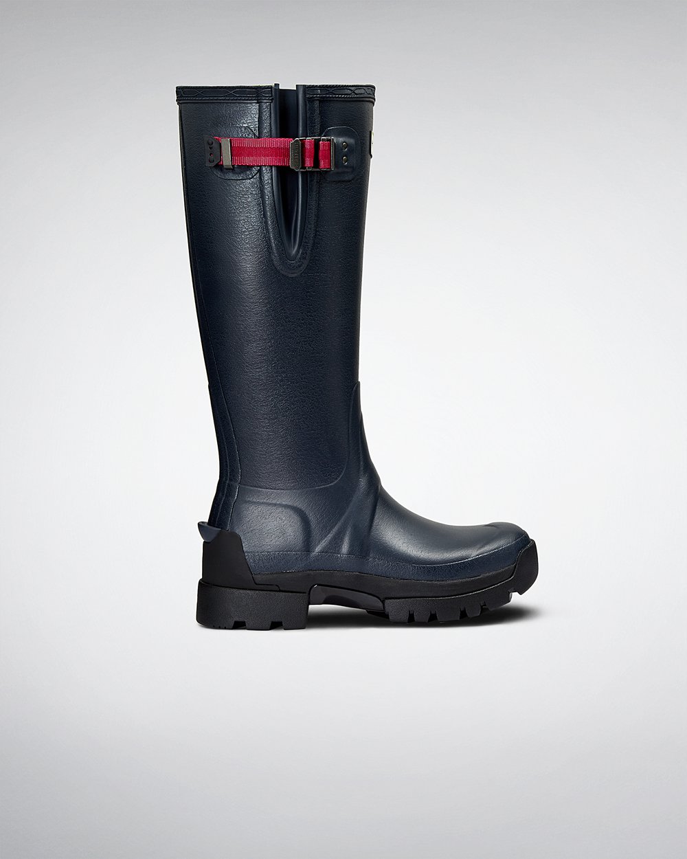 Womens Tall Rain Boots - Hunter Balmoral Side Adjustable 3Mm Neoprene (10XOZFRSN) - Navy